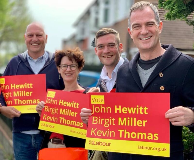 Peter Kyle MP and local activists campaigning in the local elections