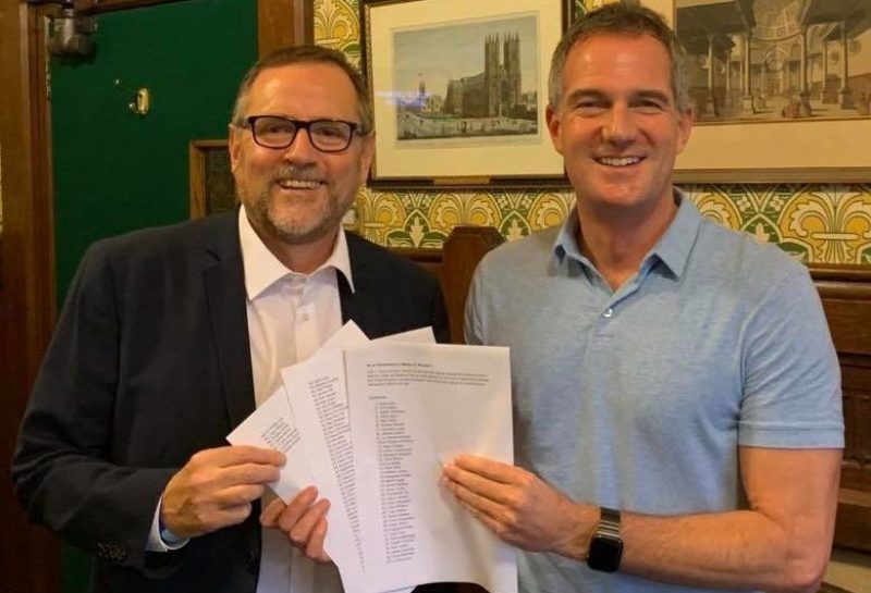 Peter Kyle and Phil Wilson tabling their amendment for a confirmatory vote on Brexit. 