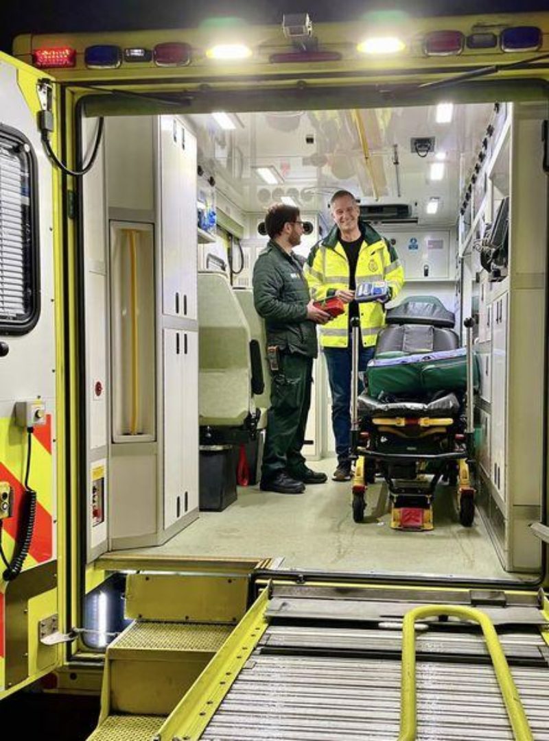 Me in the ambulance