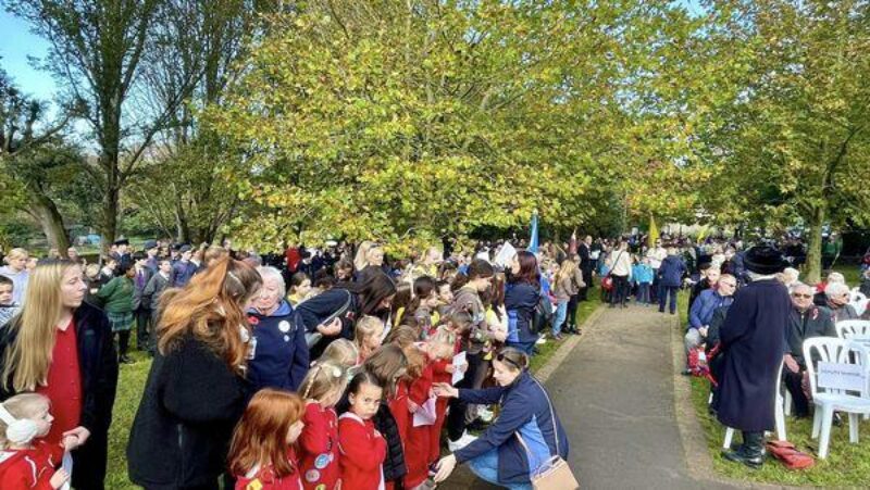 The Hove and Portslade community paying their respects.