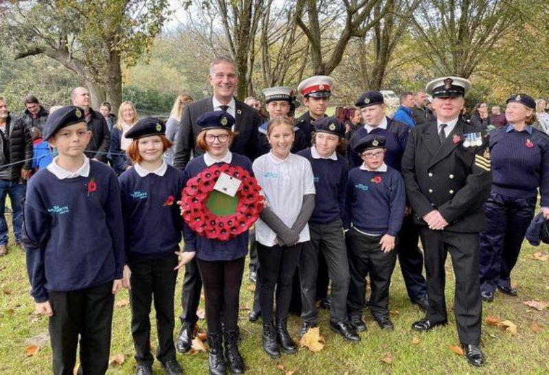 Some of our young Sea Cadets at the Sunday commemoration.