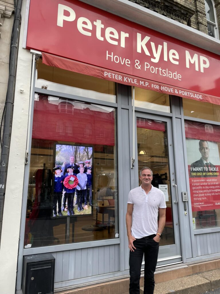Peter Standing Outside his Office in Hove