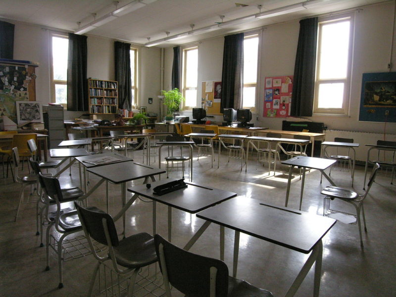 An empty Classroom.